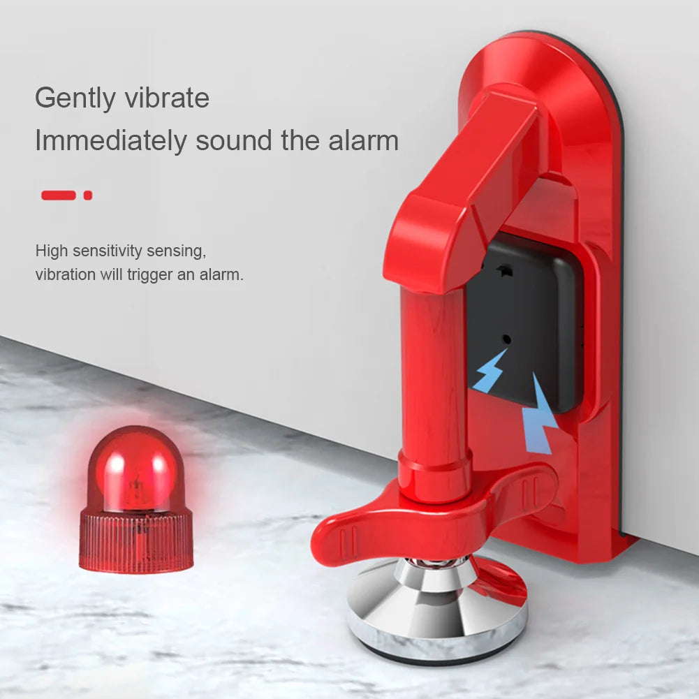 "Home Security Door Stopper with Suction Cup & Built-In Alarm for Anti-Theft"